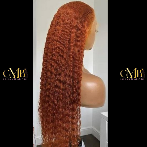 Burgundy/Ginger Deep Wave Wig