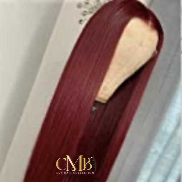 Burgundy Straight  Wig